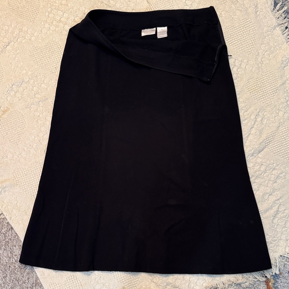 Worthington Elegant Black A-Line Skirt